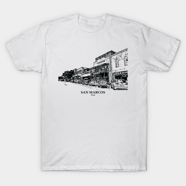 San Marcos - Texas T-Shirt by Lakeric